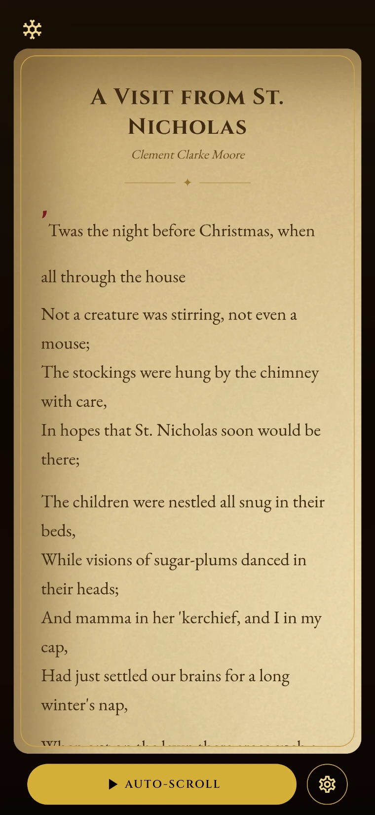 The Christmas Fireside reader