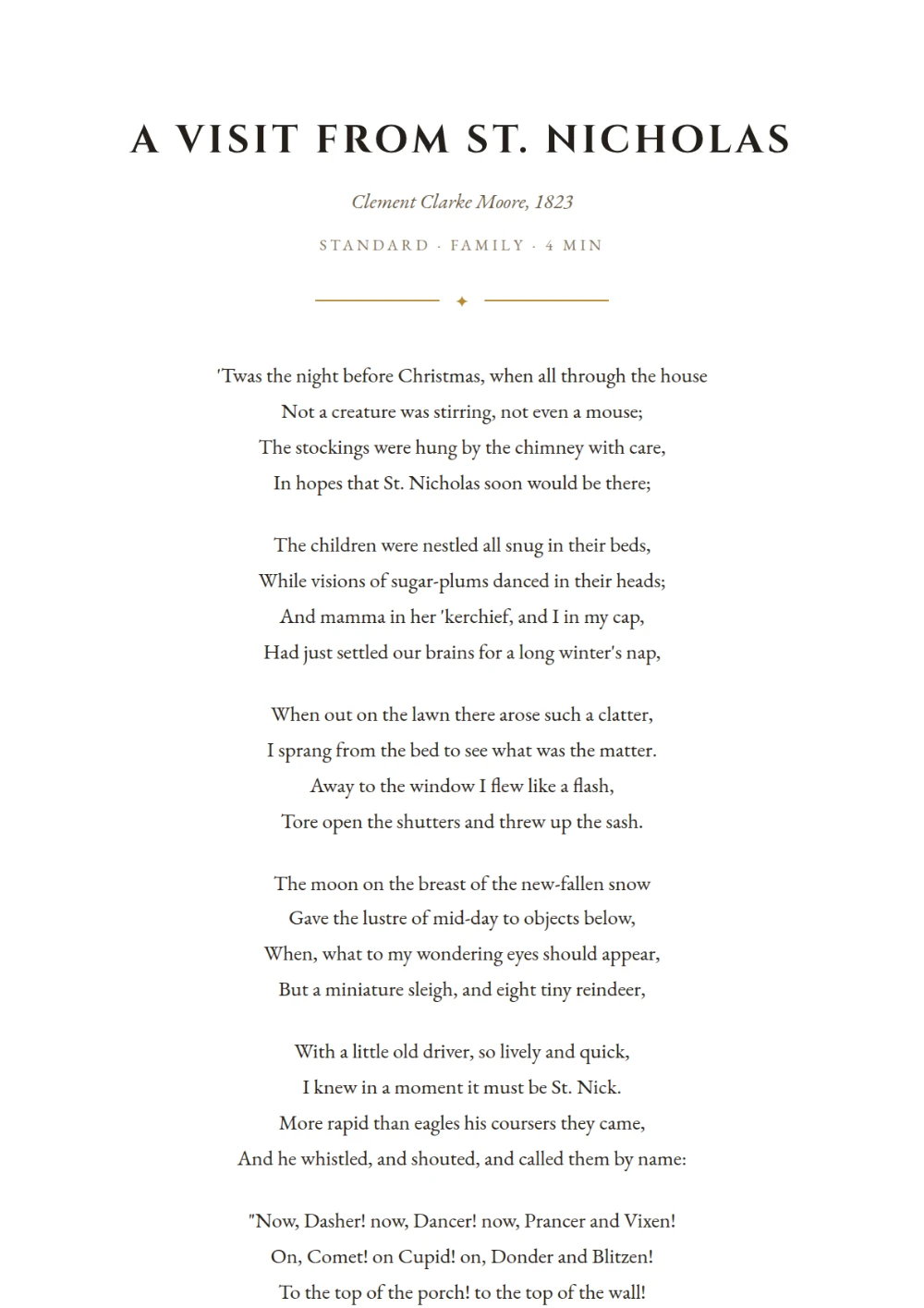 A printed story sheet keepsake