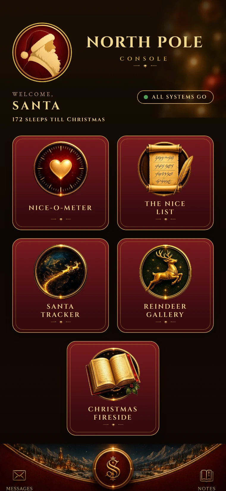 The Show dashboard, in red